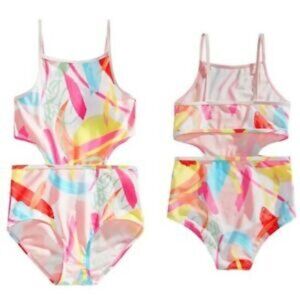Ideology Cut-out One Piece Swimsuit Tropical XL